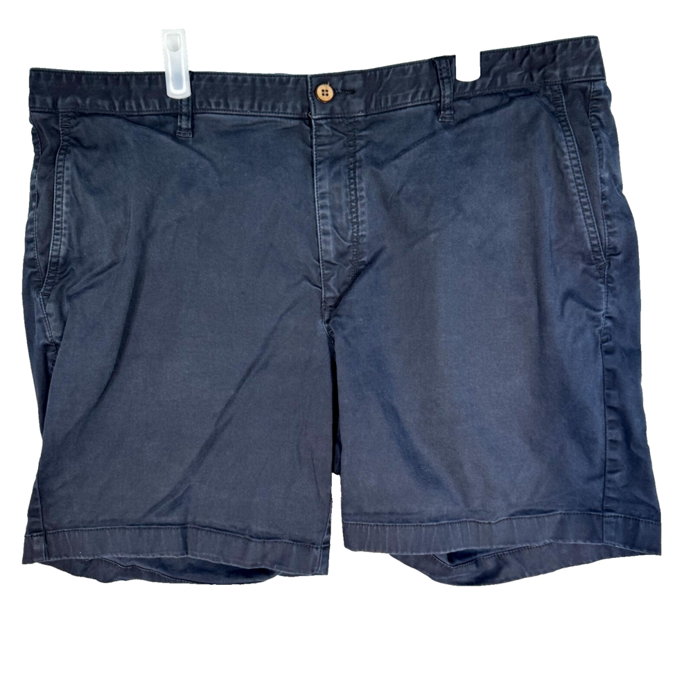 Tommy Bahama Men Chino Shorts 40 Black Stretch Mid-Rise Flat Front Zip Fly